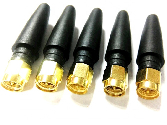 433/868/915/2.4G/4Gmhz Rubber Antenna 2DBI Low VSWR 10g Weight for Data Transmission