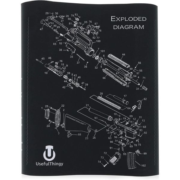 Rubber Gun Cleaner Mat Gun Mat Double Thickness Cleaner Mat Sized 12"" X36 Inches