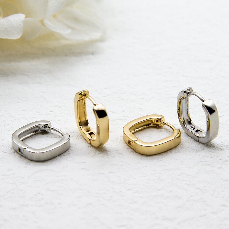 Minimalist Ladies 18k Stainless Steel Earring Jewelry Square Geometric Shape Earrings