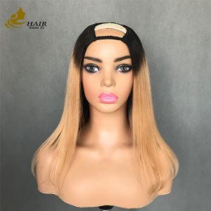 China Breathable And Comfortable Glueless U Part Wigs on sale