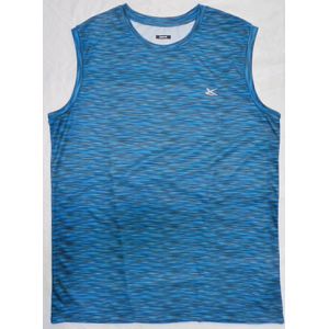 Quality Blue Lightweight Double Needle Mens Sleeveless Tank Top Casual for sale