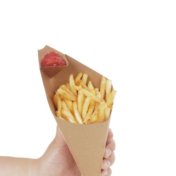 Kraft Paper Chips French Fries Boxes Take Out Containers Packaging For Pastries Charcuterie