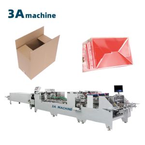 China Paper Material 1 Cardboard 250g-650g Dual- Lock Bottom Gluing Machine for Corrugated Box on sale