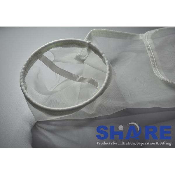 Monofilament Liquid Filter Bags With Drawstring As Top Collar Rating From 1um To