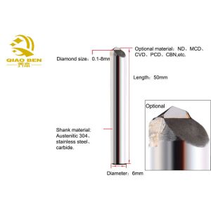 Professional Custom Diamond End Mill Cutting Tools High Wear Resistance