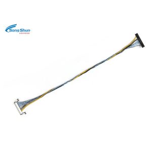 LCD Display LVDS Cable Assembly Flat Television Set Customized Length 28AWG