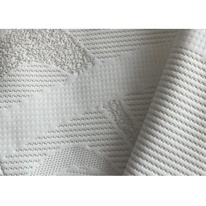 250cm Polyester Mattress Fabric White Knitted Jacquard Fabric