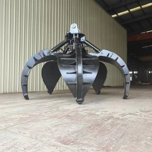 Four Claw Stone Grapple For Excavator Q355B Q345B Q690D Material