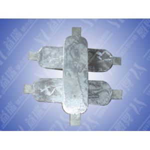 Quality Zinc anode sacrificial zinc alloy for cathodic protection for sale