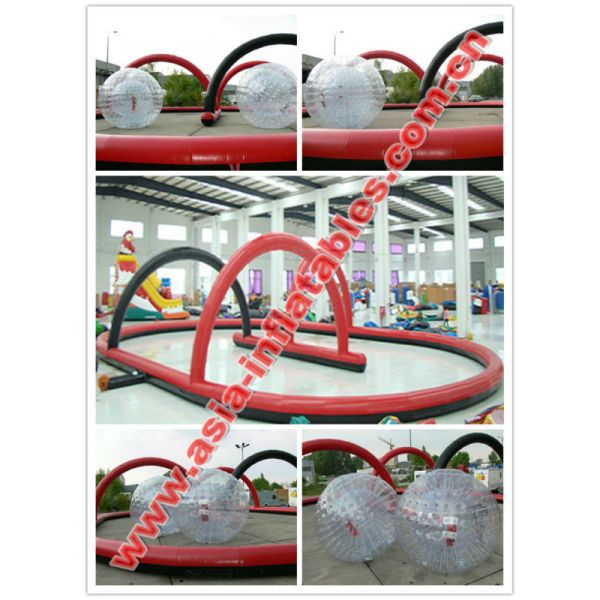 Commercial Giant Inflatables Racing Track For Leisure Activities