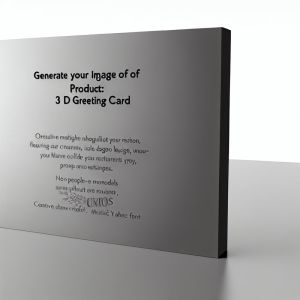 Artificial Style 3D Greeting Card with Customized Logo Design