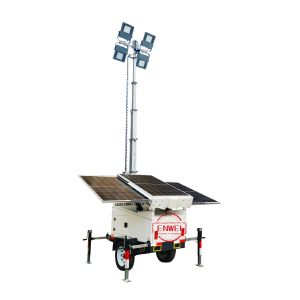 All-in-One Solar Light Trailer With 360° Rotatable & 90° Tiltable LED For