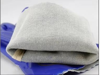 Heavy Duty Chemical Gloves Blue PVC Coated Gloves For Electrical