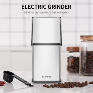 Silver Espresso Rechargeable Coffee Grinder Wet And Dry Portable