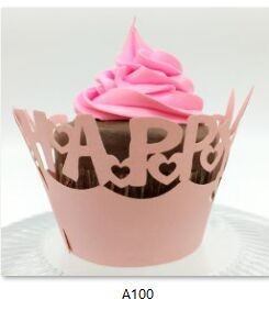 Quality Pure Pink Color cupcake wrappers for Birthday Party for sale