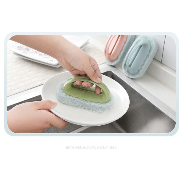 Dropshipping House hould Strong band bathtub brush with handle decontamination Kitchen Cleaning Magic Brush