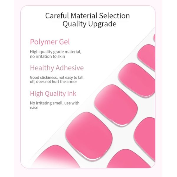 2023 Hot Selling OEM Private Label Gel Nail Sticker Art Design Semi-cured Uv Gel Nail Art Polish Wrap Strips With Lamp