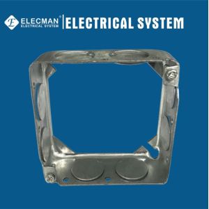 Square Metallic Junction Receptacle Electrical Outlet Extension Ring 4inch