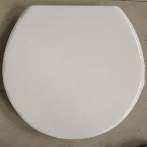 China WC-Sitze cover,18',round,Solid white polyresin toilet seat, on sale