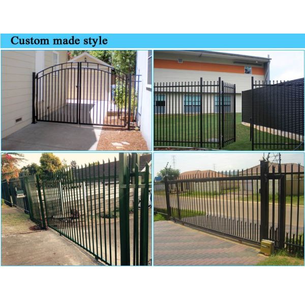ASO factory wholesale garrison fencing in black steel angle iron fence