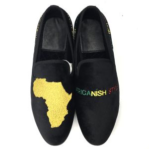 Wear Resistant Mens Velvet Loafers Casual Black Leather Loafer Shoes