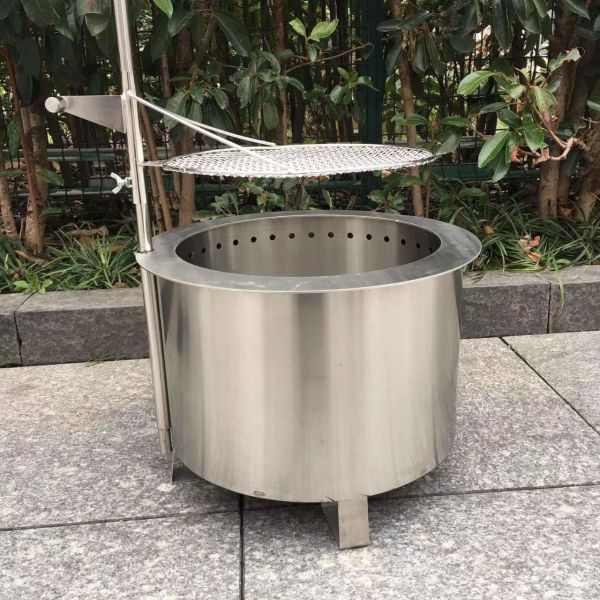 Buy Double Wall 56cm Smokeless Fire Pit With Grill 38cm Stove at wholesale prices