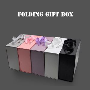 Cardboard Customized Gift BoxesLarge Square Flat Pack Folding Magnetic Boxes