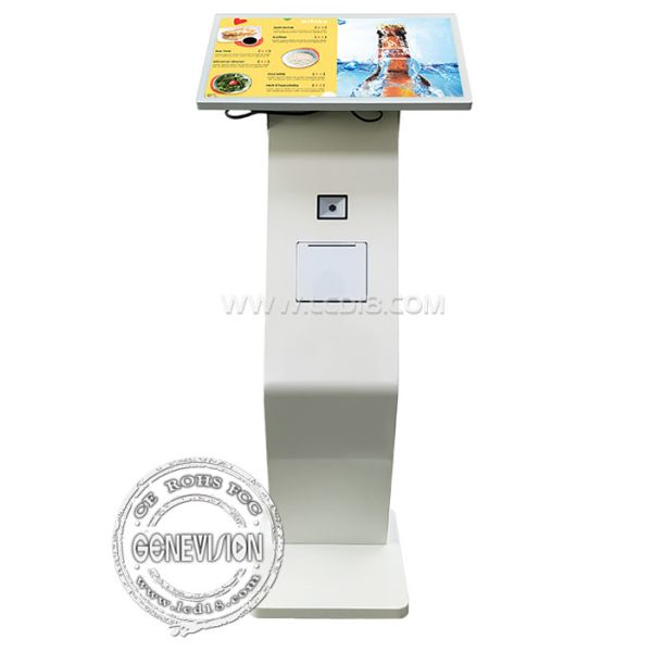 Buy 21.5" Cashless Self Ordering Touch Screen LCD Payment Machine K Stand with Printer QR Code Scanner at wholesale prices