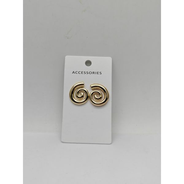 Stylish Swirl Women Mental Stud Earrings Lightweight Metal Stud Earrings