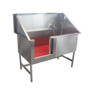 Sliding Door Stainless Steel Pet Grooming Bath Tubs 1300x740x900Mm