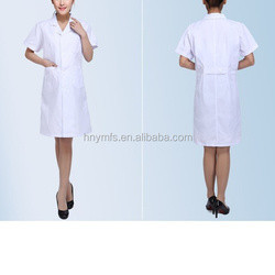 Hospital Medical Lab Coat Breathable Unisex White Nursing Dress