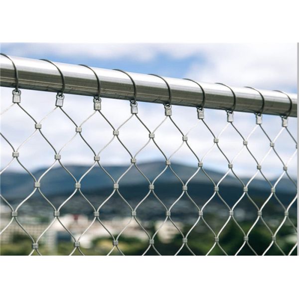 3mm Architectural Metal Mesh Panels / 60mm X 105mm 316 Flexible Stainless Steel