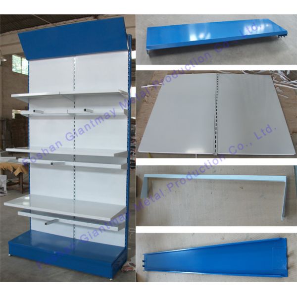 Metal Supermarket Rack 3 Tiers Retail Shop Stand Easy Assembly