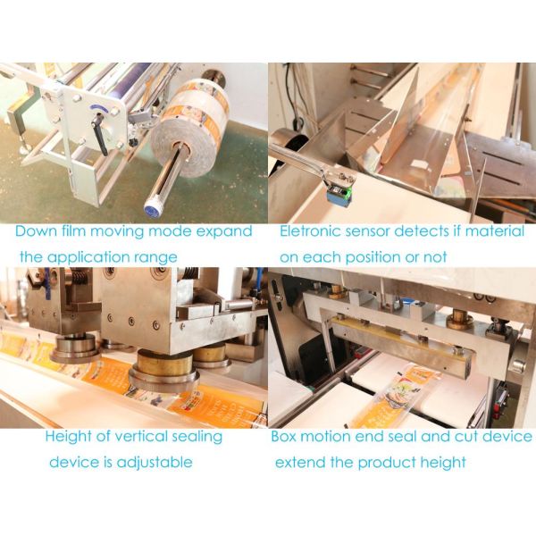 Automatic Fresh Vegetable Packaging Machine , Food Packing Equipment With PLC Touch Screen