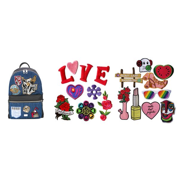 Heat Cut Border Iron On Embroidered Patches Hand Shape For Womens Clothing