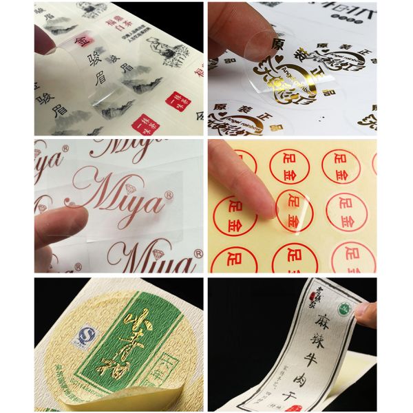 Custom Printed Logo Labels for Packaging Waterproof Sticker Printing Roll Label Round Stickers