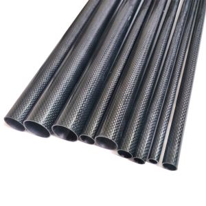 3k Weave Glossy Carbon Fiber Tubes Roll Wrapped 4mm