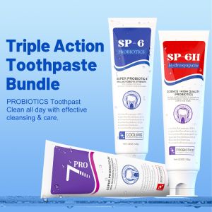 3 Tubes SP-6 Hydroxyapatite Toothpaste Set Cooling Fresh Breath Safe For Enamel
