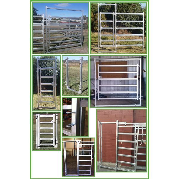 Powder Coated 5 Rails Heavy Duty Cattle Panel With Round Pipe