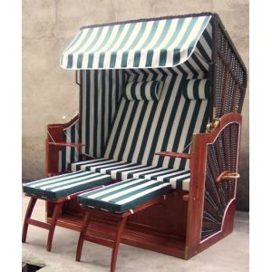 Quality Luxury Modern Brown Roofed Wicker Beach Chair &amp; Strandkorb For Outdoor for sale
