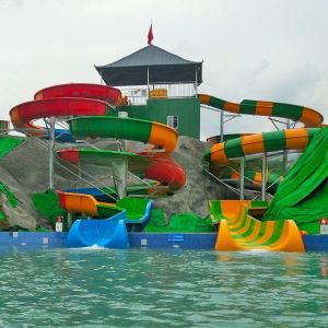 Water Park Games Aqua Amusement Equipment Facilities Fiberglass Spiral Slides