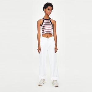 Factory Price Women Summer Stripes Cotton Tank Top