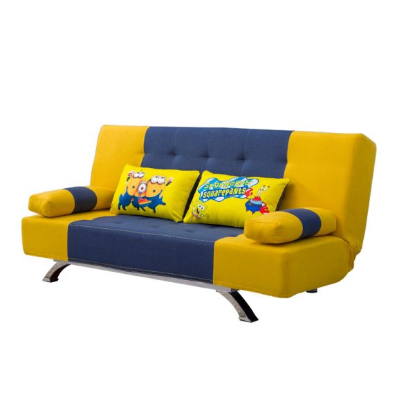 Buy Gross Weight 28KGS Convertible Navy Yellow Home Sofa Bed at wholesale prices