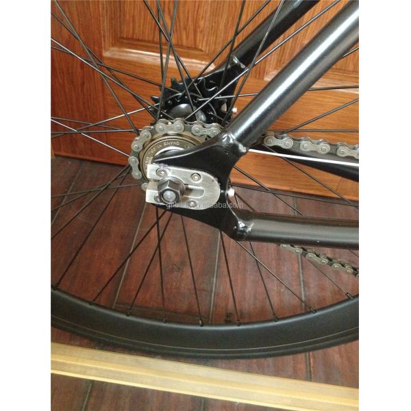 700c Black Aluminum Frame Fixie Bike with Double V Brake Fixed Gear Man Track Bike