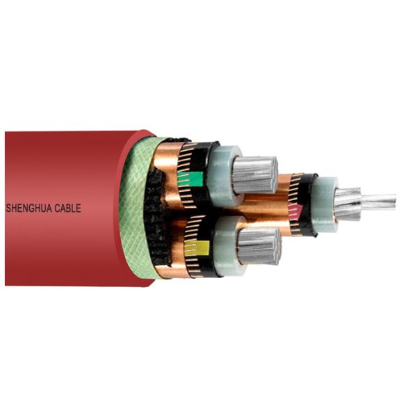 Buy 8.7/15kV medium voltage XLPE Insulated  Power cable copper wire screen conductor at wholesale prices
