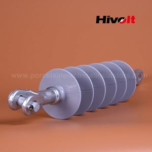 China Dead End 25kv Silicone Rubber Composite Insulator With Tongue And Clevis Connection Hardware on sale