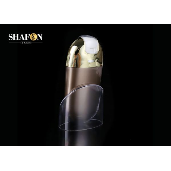 Oval MS Makeup Pump Bottle With Pumps , Plastic Painting Empty Pump Bottles