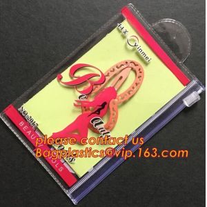 Hanger Bag Poly Bags With Hanger, Zipper Top Sealing And Button Closure PVC