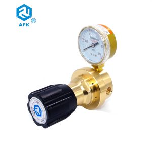 2.5 Mpa Brass Pressure Regulator Single Stage With 2" Diaphragm One Gauge