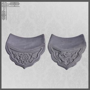 Customized Chinese Clay Drip Tiles Pattern Design Monastery Roof Material